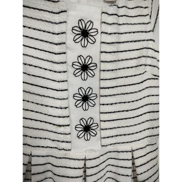 3874)KC Parker Heartstrings Girl Sleeveless  Black Stripe Floral Party Dress 10 - Picture 5 of 8